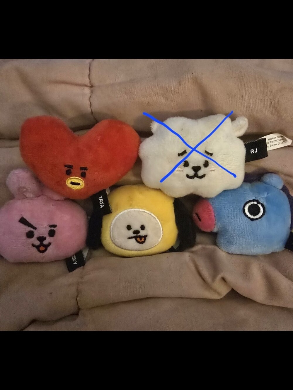 BT21 BTS LINE FRIENDS 4 Piece Plush Magnet Set